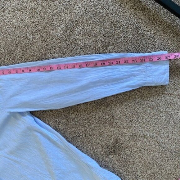 INTIMISSIMI Uomo Light Blue Linen/Cotton Button Up Shirt XL - Picture 8 of 14